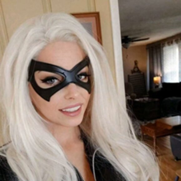 Vybe Couture Black Leather Cat Mask - Picture 3 of 3